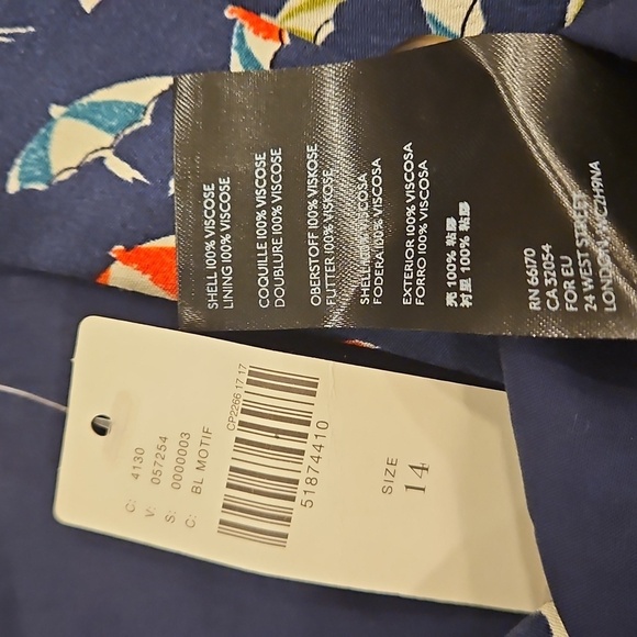 💕ANTHROPOLOGIE MAEVE💕 Catherine Shirtdress ~ Beach Umbrella Print 14 NWT - Picture 16 of 16